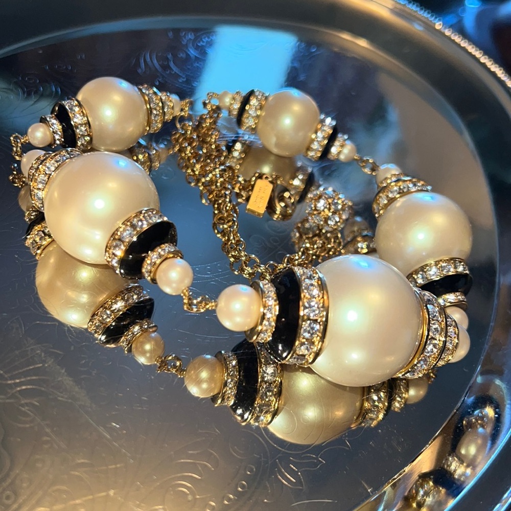 🎁KATE SPADE ♠️ Oversized Pearl & Crystal Necklace❤️